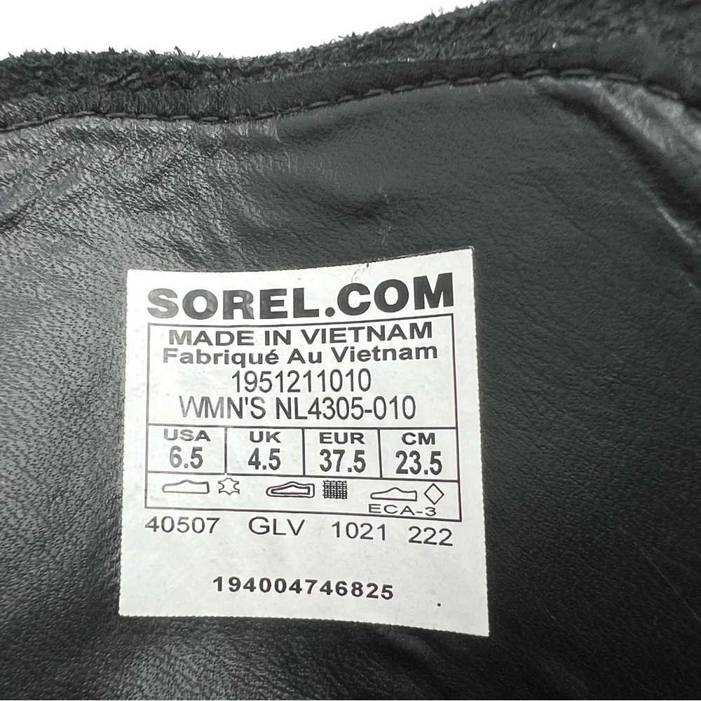 Sorel Brex Ankle Boots Womens Size 6.5 Leather Waterproof Black White New NWT